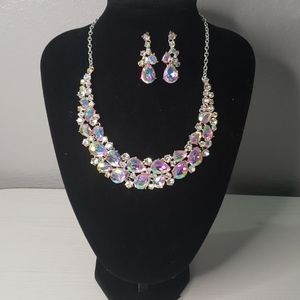 Silver Necklace and earrings set